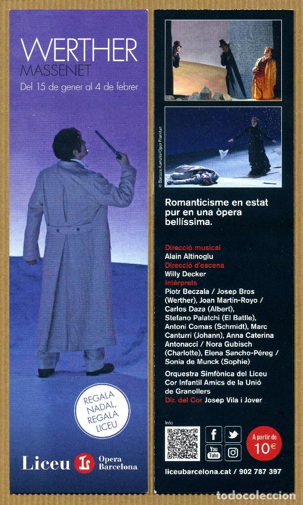 Coleccionismo marcap&aacute;ginas: Marcap&aacute;ginas LICEU - WERTHER / N&ordm; 67 - Foto 1