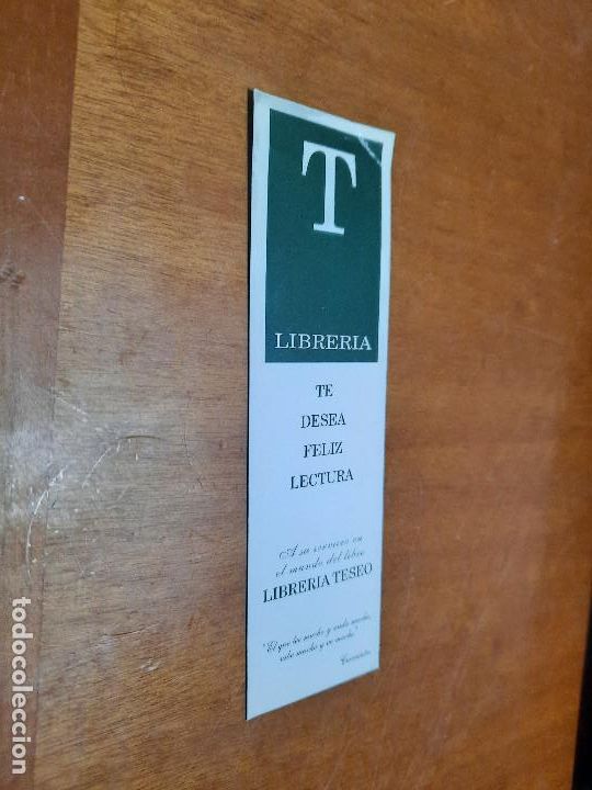 Coleccionismo Marcap&aacute;ginas: MARCAPAGINAS. TESEO. LIBRER&Iacute;A. DOBLE CARA. BUEN ESTADO. DIFICIL