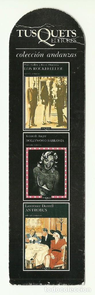 Coleccionismo Marcap&aacute;ginas: Marcap&aacute;ginas - Tusquets Editores 1988