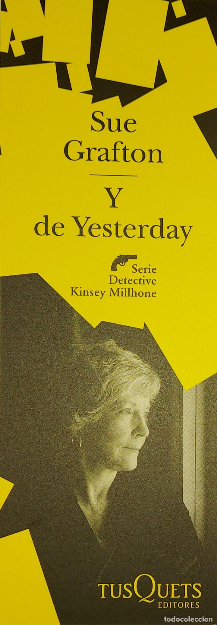 Coleccionismo Marcap&aacute;ginas: Marcap&aacute;ginas . TUSQUETS EDITORES..Y DE YESTERDAY.SUE GRAFTON.