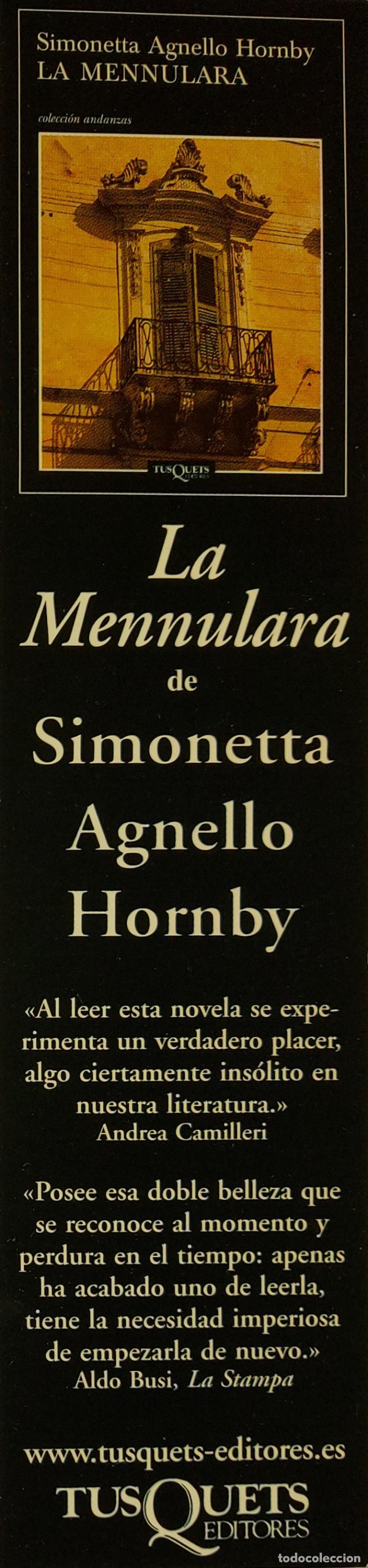 Coleccionismo Marcap&aacute;ginas: Marcap&aacute;ginas . TUSQUETS EDITORES.LA MENNULARA.SIMONETTA AGNELLO-