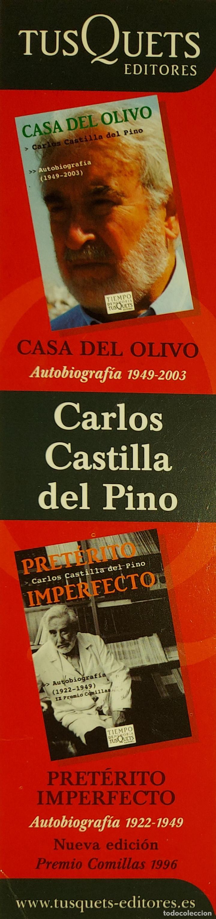 Coleccionismo Marcap&aacute;ginas: Marcap&aacute;ginas . TUSQUETS EDITORES.CARLOS CASTILLO DEL PINO-
