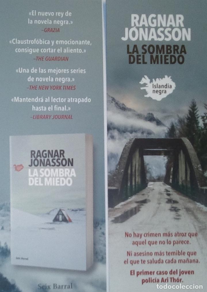 Coleccionismo Marcap&aacute;ginas: Marcap&aacute;ginas editorial .SEIX BARRAL LA SOMBRA DEL MIEDO.RAGNAR JONASSON-