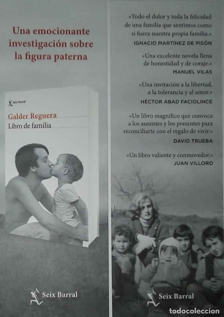 Coleccionismo Marcap&aacute;ginas: Marcap&aacute;ginas editorial .SEIX BARRAL.LIBRO DE FAMILIA.GALVER REGUERA.