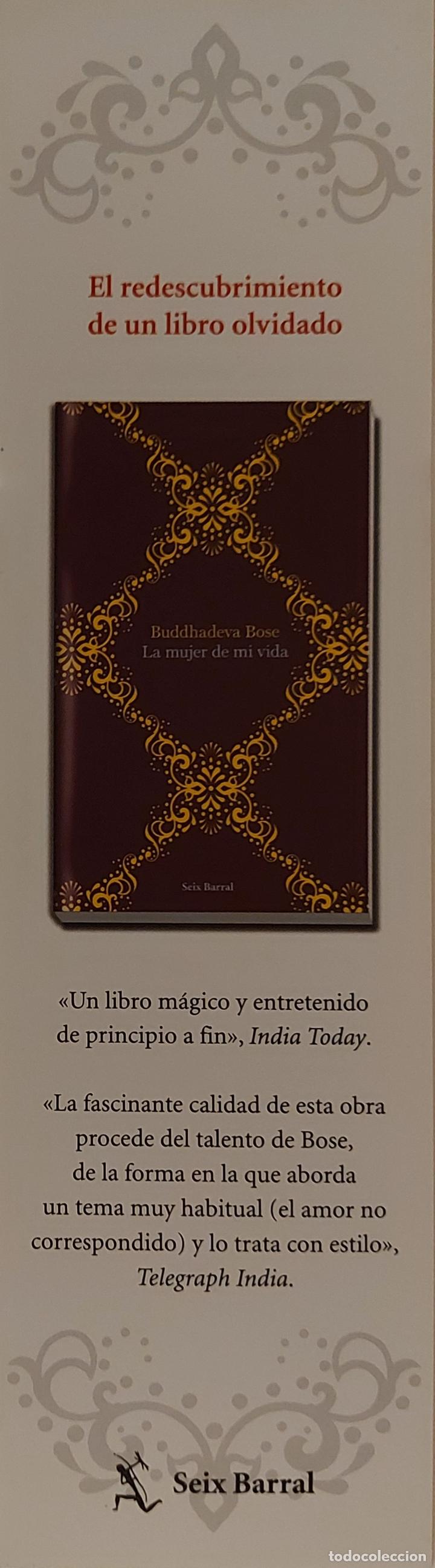Coleccionismo Marcap&aacute;ginas: Marcap&aacute;ginas editorial .SEIX BARRAL.LA MUJER DE MI VIDA.BUDDHADEVA BOSE-