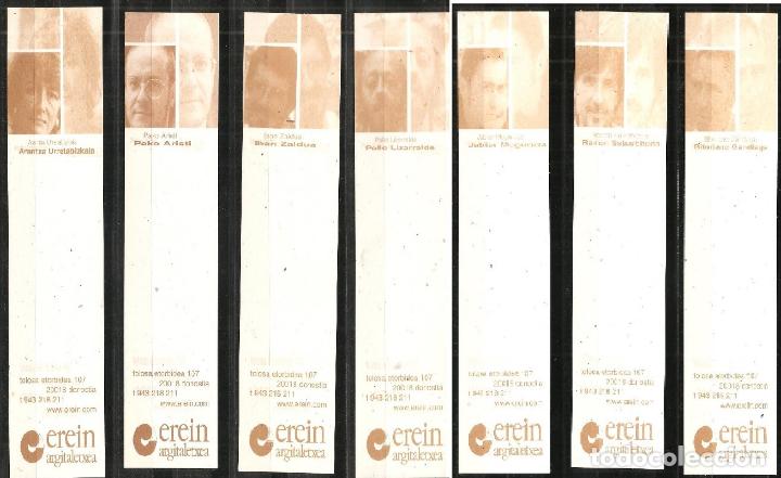 Collectables Bookmark: MARCAP&Aacute;GINAS-PUNTO DE LIBRO, ED. EREIN, LOTE DE 7 DISTINTOS, ESCRITORES, (1)
