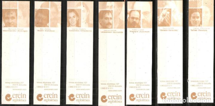 Collectables Bookmark: MARCAP&Aacute;GINAS-PUNTO DE LIBRO, ED. EREIN, LOTE DE 7 DISTINTOS, ESCRITORES, (2)
