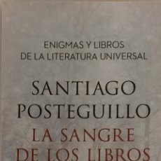 Coleccionismo Marcapáginas: MARCAPAGINAS- PLANETA - LA SANGRE DE LOS LIBROS - SANTIAGO POSTEGUILLO -