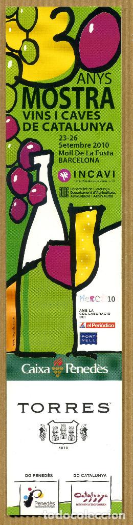 Collectionnisme Marque-pages: MARCAPAGINAS 30&ordf; MOSTRA DE VINS I CAVES DE CATALUNYA - TORRES