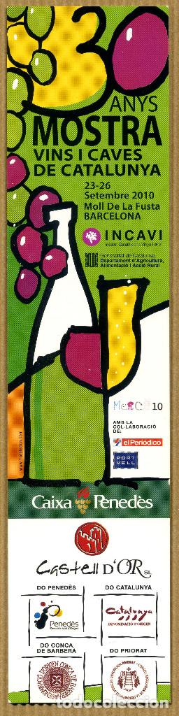 Collectionnisme Marque-pages: MARCAPAGINAS 30&ordf; MOSTRA DE VINS I CAVES DE CATALUNYA - CASTELL D'OR