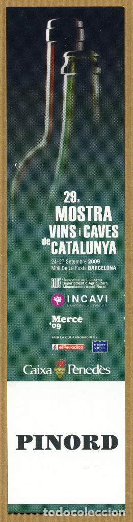 Collectionnisme Marque-pages: MARCAPAGINAS 29&ordf; MOSTRA DE VINS I CAVES DE CATALUNYA - PINORD