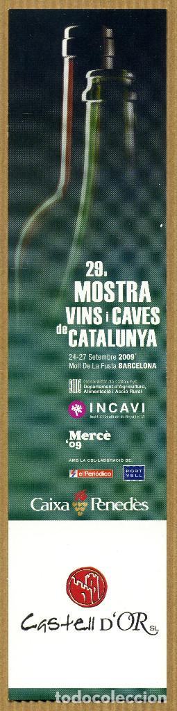 Collectionnisme Marque-pages: MARCAPAGINAS 29&ordf; MOSTRA DE VINS I CAVES DE CATALUNYA - CASTELL D'OR