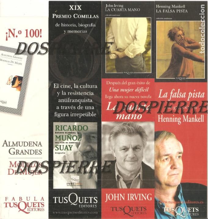 Coleccionismo Marcap&aacute;ginas: MARCAP&Aacute;GINAS-PUNTO DE LIBRO, ED. TUSQUETS, 4 DISTINTOS