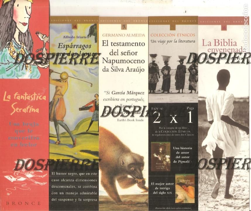 Coleccionismo Marcap&aacute;ginas: MARCAP&Aacute;GINAS-PUNTO DE LIBRO, ED. BRONCE, 5 DISTINTOS