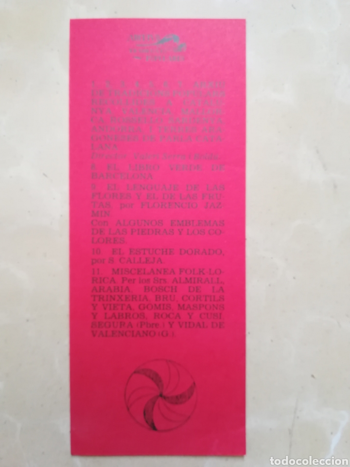 Collectionnisme Marque-pages: PUNTO DE LIBRO - ARCHIVO DE TRADICIONES POPULARES - 15 CM X 6 CM