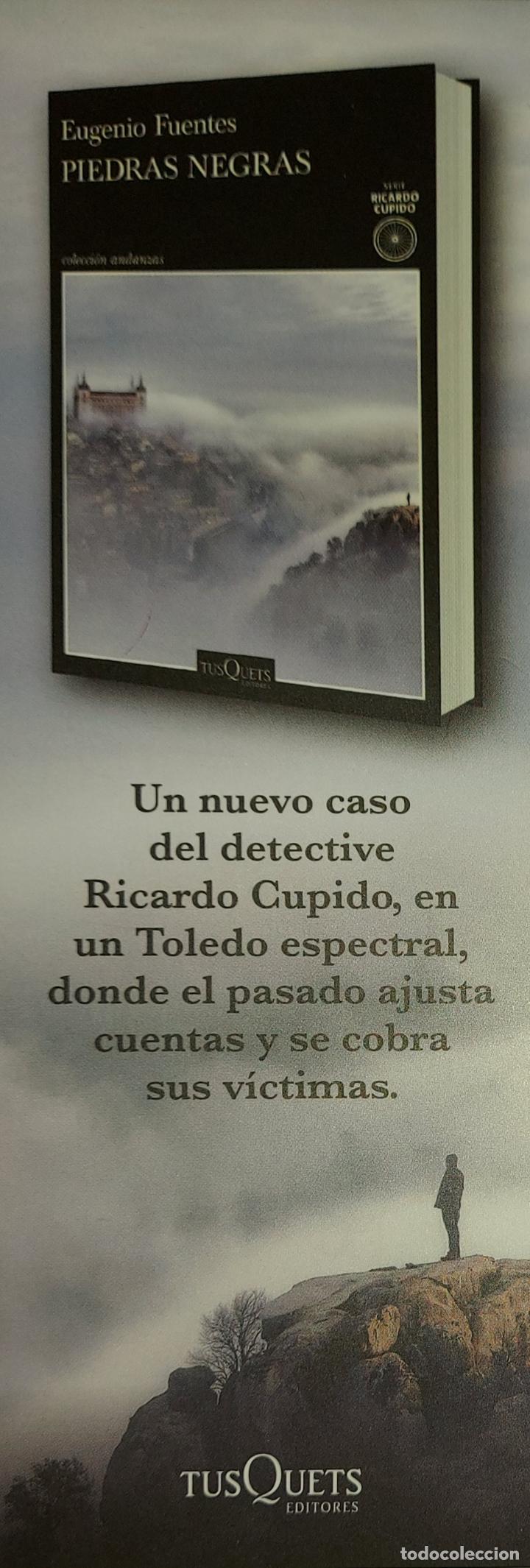Coleccionismo Marcap&aacute;ginas: MARCAPAGINAS - TUSQUETS EDITORES - PIEDRAS NEGRAS - EUGENIO FUENTES.