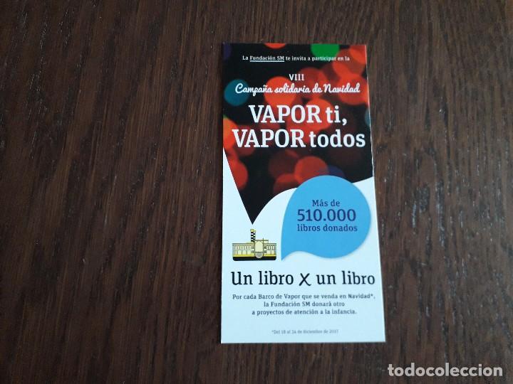 Coleccionismo Marcap&aacute;ginas: marcap&aacute;ginas, punto de libro, VIII campa&ntilde;a solidaria de navidad, fundaci&oacute;n SM. el barco de vapor