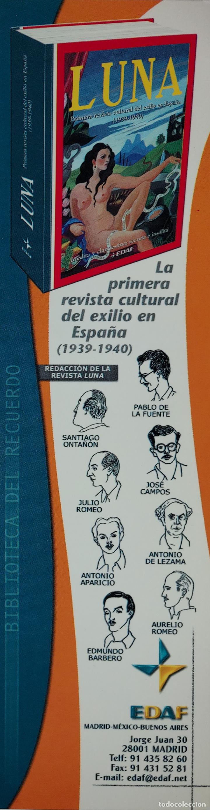 Coleccionismo marcap&aacute;ginas: MARCAPAGINAS - EDAF - LUNA.