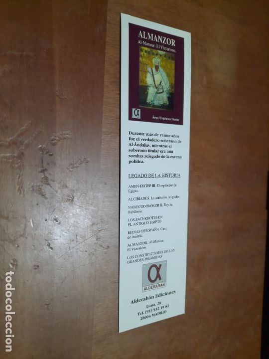 Coleccionismo Marcap&aacute;ginas: ALMANZOR AL-MANSUR. EL VICTORIANO. MARCAPAGINAS. UNA CARA. BUEN ESTADO. DIFICIL DE CONSEGUIR