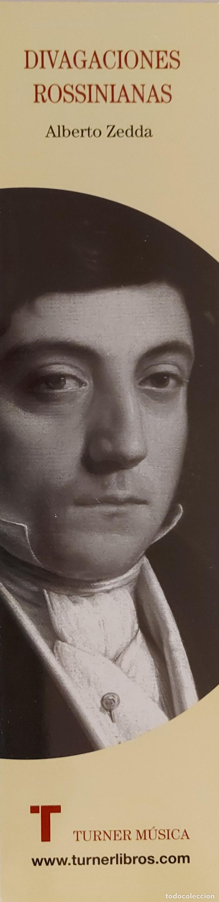 Coleccionismo Marcap&aacute;ginas: Marcap&aacute;ginas editorial TURNER,DIVAGACIONES ROSSINIANAS.ALBERTO ZEDDA-
