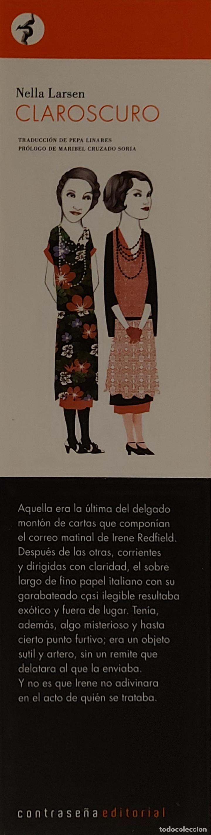 Collectables Bookmark: MARCAPAGINAS - CONTRASE&Ntilde;A - CLAROSCURO - NELLA LARSEN.