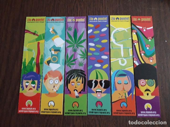 Collectables Bookmark: lote de 6 marcap&aacute;ginas, tu punto, informaci&oacute;n sobre drogas
