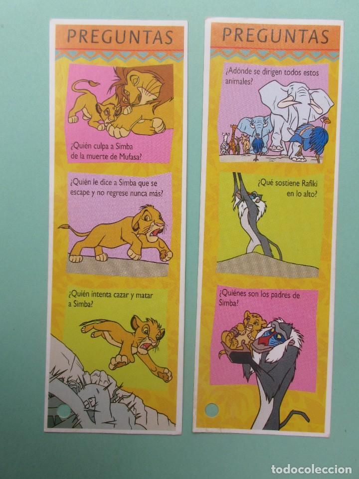 Coleccionismo Marcap&aacute;ginas: MARCAPAGINAS DE DIENEY DE LA PELICULA EL REY LEON