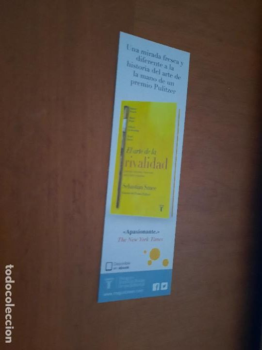 Coleccionismo Marcap&aacute;ginas: EL ARTE DE LA RIVALIDAD. LITERATURA. MARCAPAGIAS. DOBLE CARA. BUEN ESTADO. SIN USO