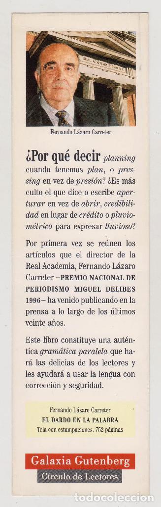 Coleccionismo marcap&aacute;ginas: MARCAP&Aacute;GINAS - EL DARDO EN LA PALABRA - BUEN ESTADO - Foto 2
