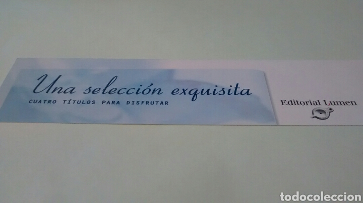 Coleccionismo Marcap&aacute;ginas: MARCAPAGINAS UNA SELECCION EXQUISITA. EDITORIAL LUMEN