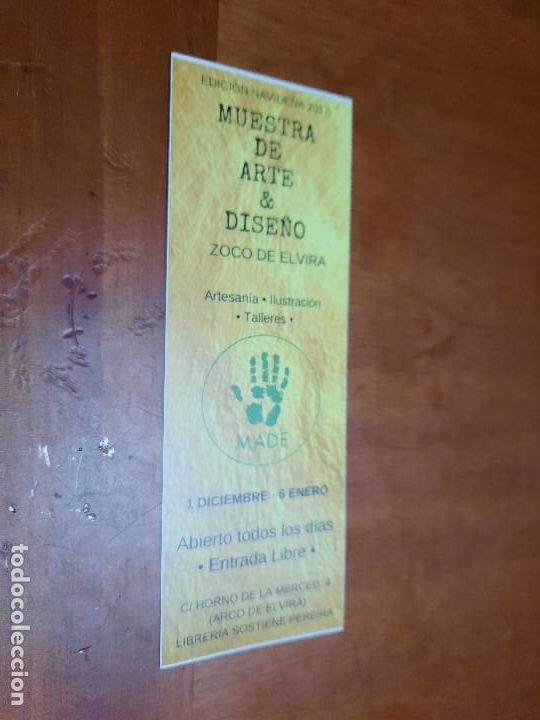Coleccionismo Marcap&aacute;ginas: MUESTRA DE ARTE Y DISE&Ntilde;O. GRANADA. MARCAPAGINAS. DOBLE CARA. SIN USO. BUEN ESTADO. DIFICIL
