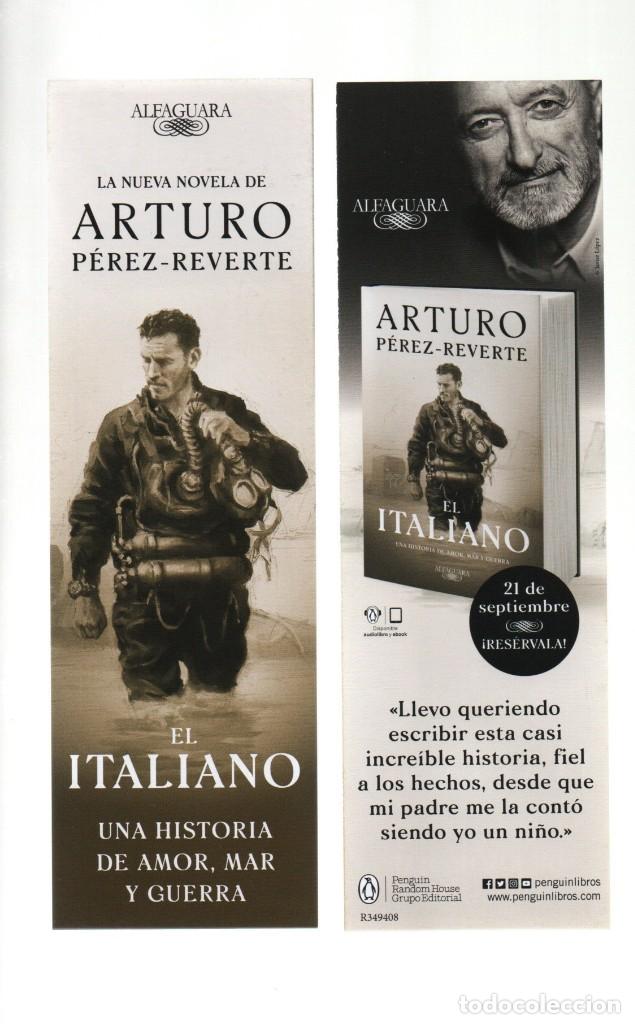 Coleccionismo Marcap&aacute;ginas: MARCAPAGINAS, EL ITALIANO. ARTURO PEREZ REVERTE. ALFAGUARA.