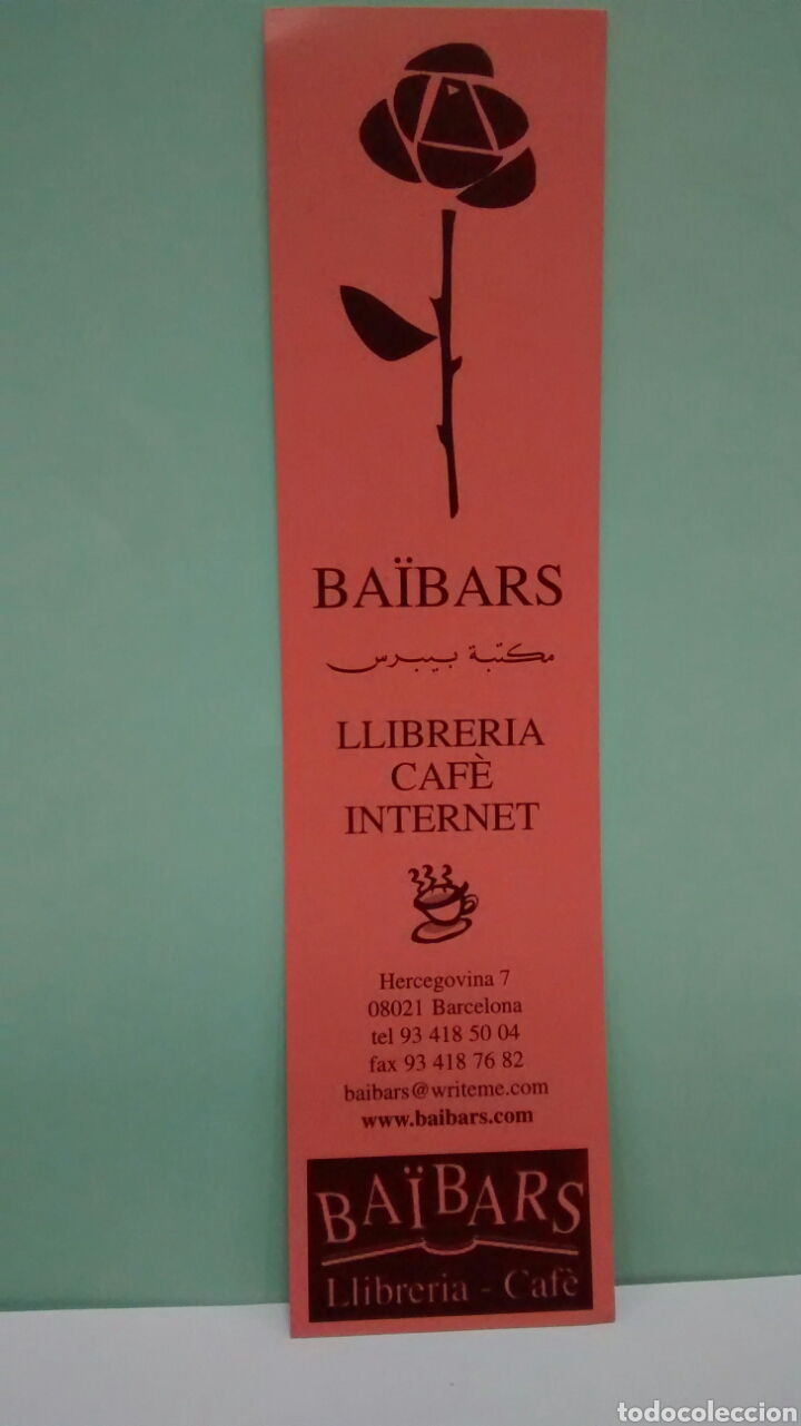 Coleccionismo marcap&aacute;ginas: MARCAPAGINAS BAIBARS. LLIBRERIA-CAFE-INTENET - Foto 2