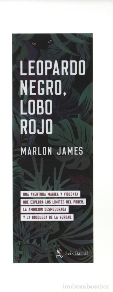 Coleccionismo Marcap&aacute;ginas: MARCAPAGINAS, LEOPARDO NEGRO, LOBO ROJO. MARLON JAMES. SEIX BARRAL.