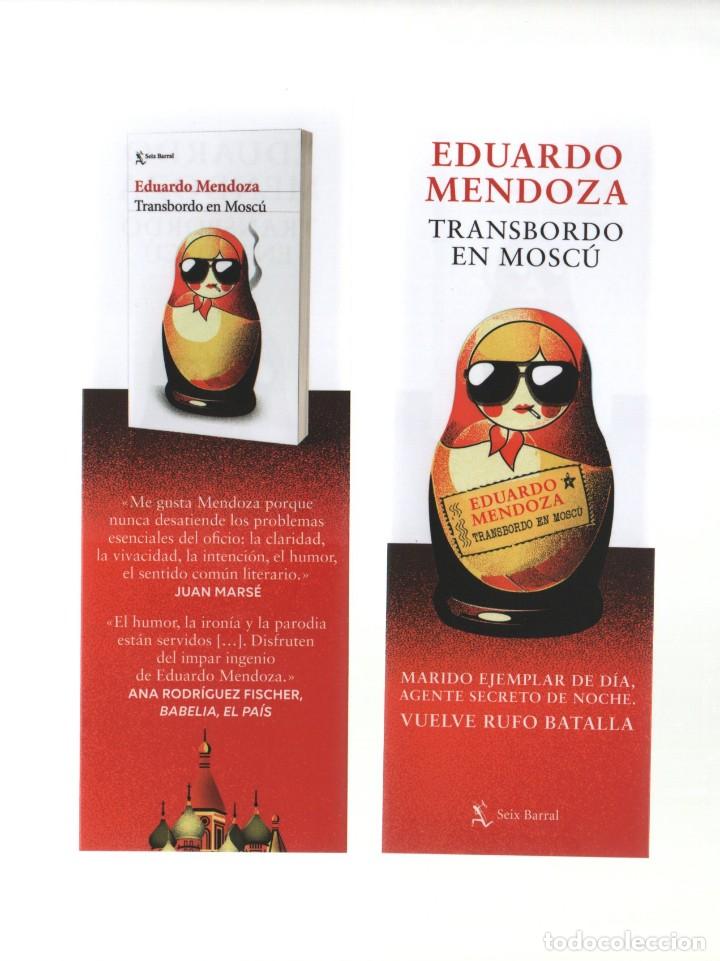 Coleccionismo Marcap&aacute;ginas: MARCAPAGINAS, TRANSBORDO EN MOSC&Uacute;. EDUARDO MENDOZA. SEIX BARRAL.