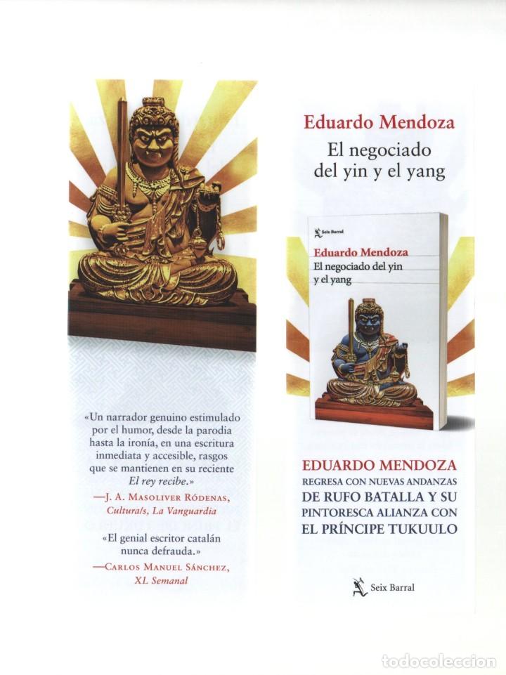 Coleccionismo Marcap&aacute;ginas: MARCAPAGINAS, EL NEGOCIADO DEL YIN Y EL YAN. EDUARDO MENDOZA. SEIX BARRAL.