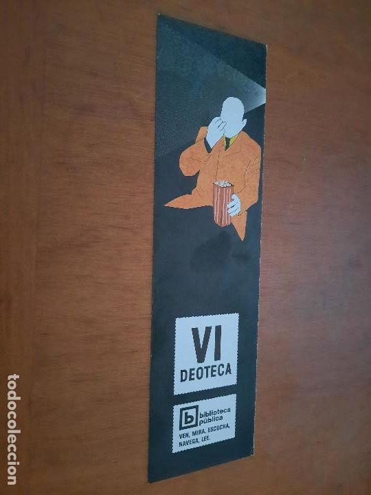 Coleccionismo Marcap&aacute;ginas: VIDEOTECA. BIBLIOTECA P&Uacute;BLICA. DOBLE CARA. MARCAPAGINAS. BUEN ESTADO. DIFIIL