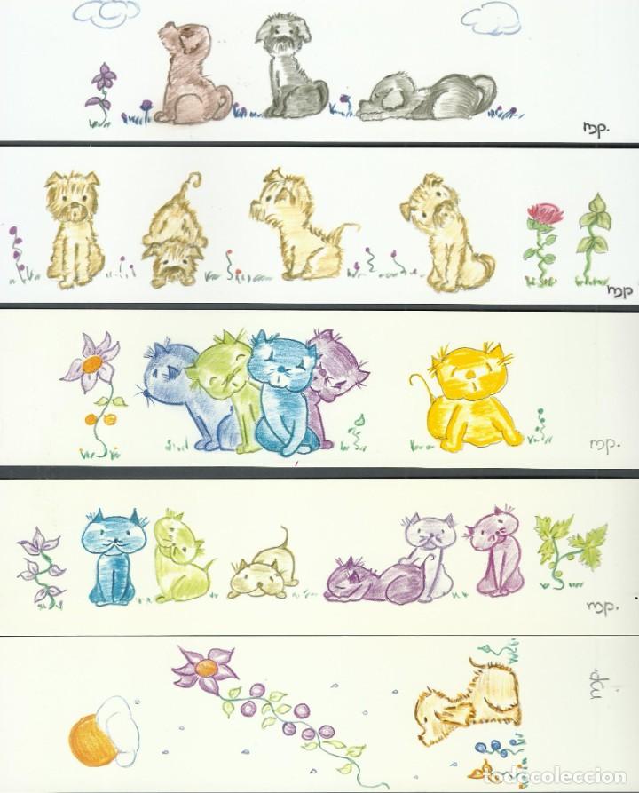 Collectables Bookmark: Serie completa 5 marcapaginas associaci&oacute; familiars de malalts d'alzheirmer de Barcelona