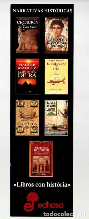 Coleccionismo Marcap&aacute;ginas: MARCAPAGINAS, NARRATIVAS HISTORICAS. LIBROS CON HISTORIA. EDHASA.