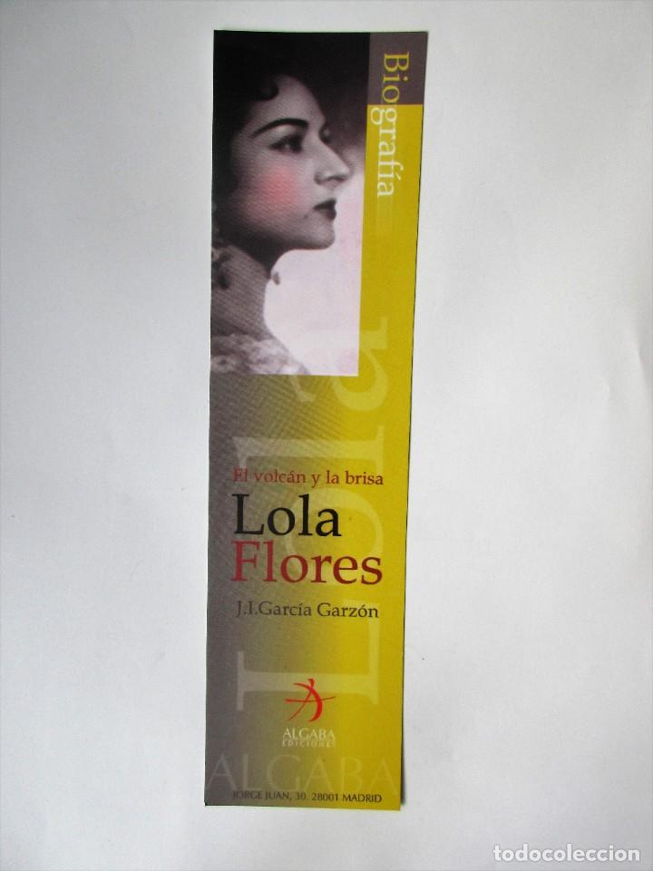 Coleccionismo marcap&aacute;ginas: Marcapaginas ediciones Algaba el volc&aacute;n y la brisa Lola Flores