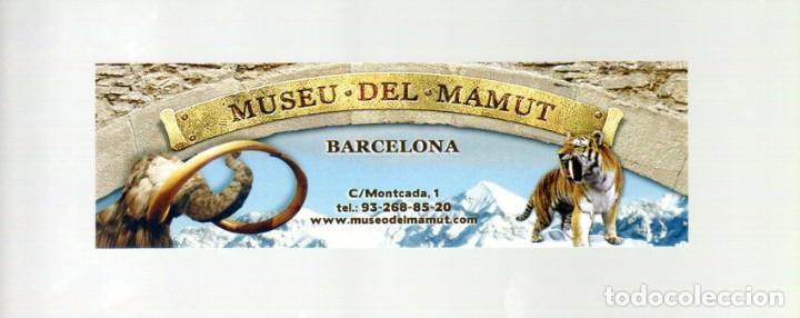 Coleccionismo Marcap&aacute;ginas: MARCAPAGINAS, MUSEU DEL MAMUT. BARCELONA.