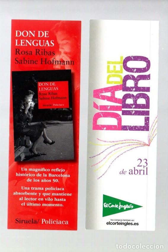 Coleccionismo Marcap&aacute;ginas: MARCAPAGINAS, DON DE LENGUAS. ROSA RIBAS - SABINE HOFMANN. SIRUELA. EL CORTE INGLES.