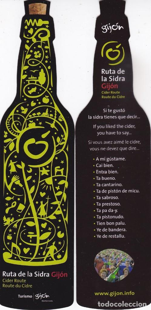 Collectables Bookmark: MARCAPAGINAS TROQUELADO RUTA DE LA SIDRA GIJON (ASTURIAS) - BOTELLA DE SIDRA