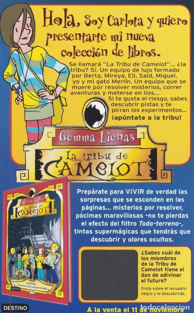Collezionismo Segnalibri: MARCAPAGINAS DESTINO. LA TRIBU DE CAMELOT - TAMA&Ntilde;O POSTAL