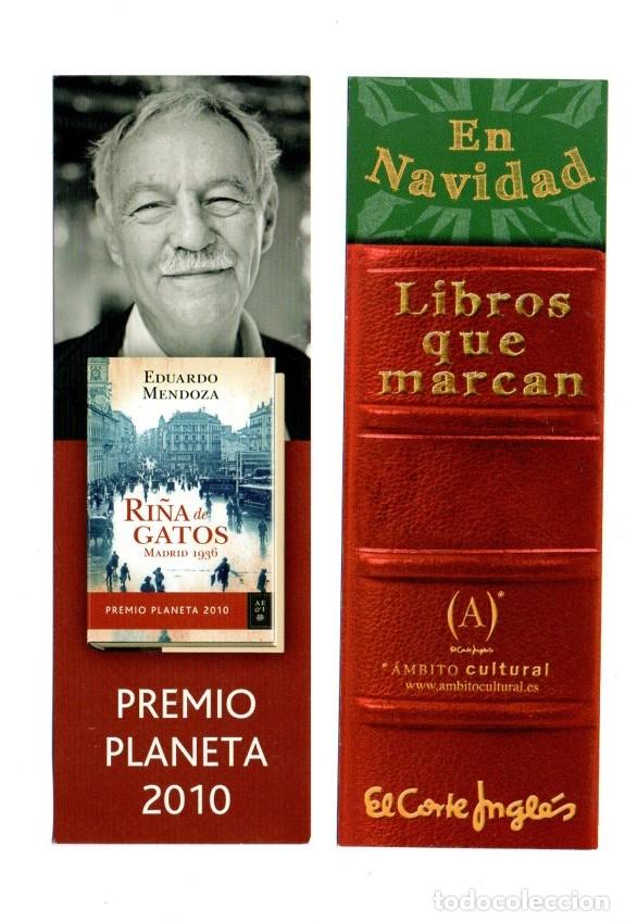 Coleccionismo Marcap&aacute;ginas: MARCAPAGINAS, RI&Ntilde;A DE GATOS. EDUARDO MENDOZA. PLANETA. EL CORTE INGLES.