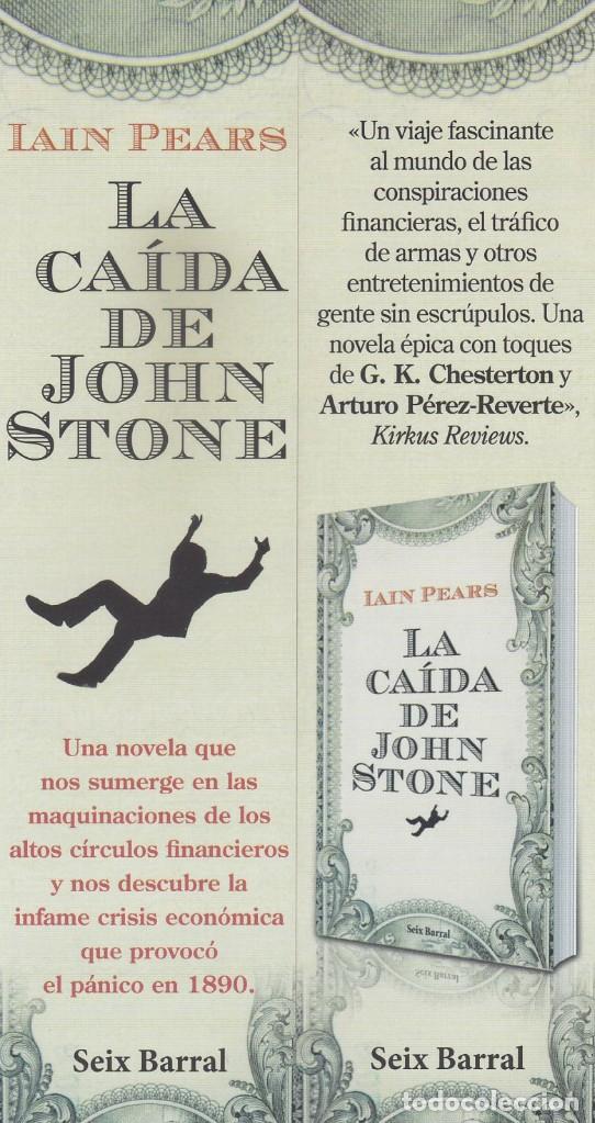 Coleccionismo Marcap&aacute;ginas: MARCAPAGINAS SEIX BARRAL. LA CAIDA DE JOHN STONE