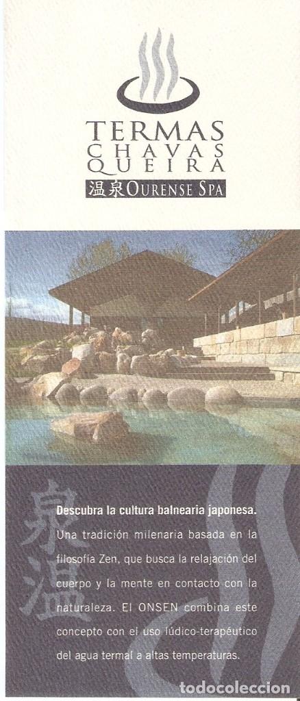 Coleccionismo marcap&aacute;ginas: MARCAPAGINAS TERMAS CHAVAS QUEIRA - OURENSE - Foto 1