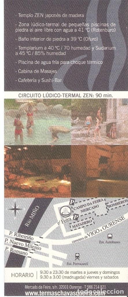 Coleccionismo marcap&aacute;ginas: MARCAPAGINAS TERMAS CHAVAS QUEIRA - OURENSE - Foto 2