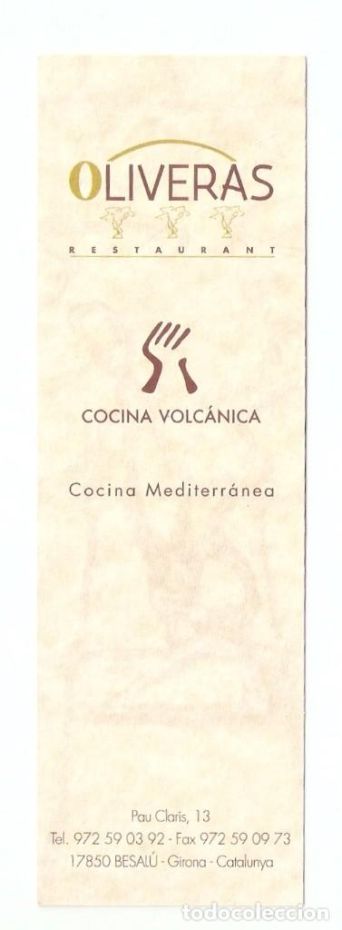 Coleccionismo marcap&aacute;ginas: MARCAPAGINAS RESTAURANTE OLIVERAS - Foto 1
