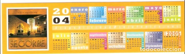 Coleccionismo marcap&aacute;ginas: MARCAPAGINAS CALENDARIO SEGORBE 2004 - Foto 1